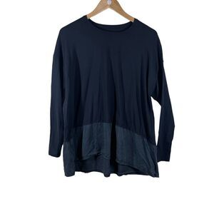 Lululemon Ease of Mind Long Sleeve Black Oversized Pullover Top Size 8 estimate